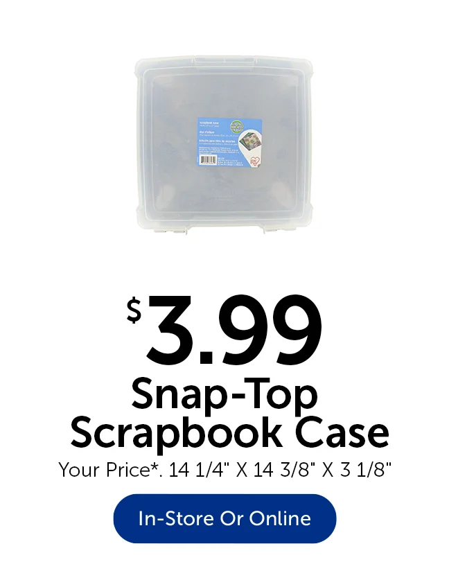 $3.99 Snap-Top Scrapbook Case