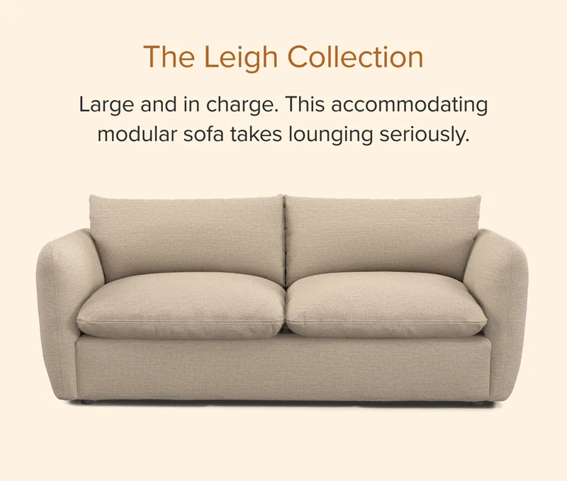 Large and in charge. This accommodating modular sofa takes lounging seriously.