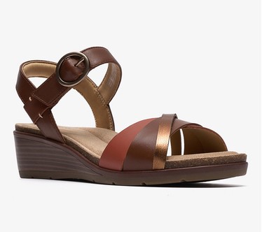 Clarks Collection Leather Wedges -Kacha Twist