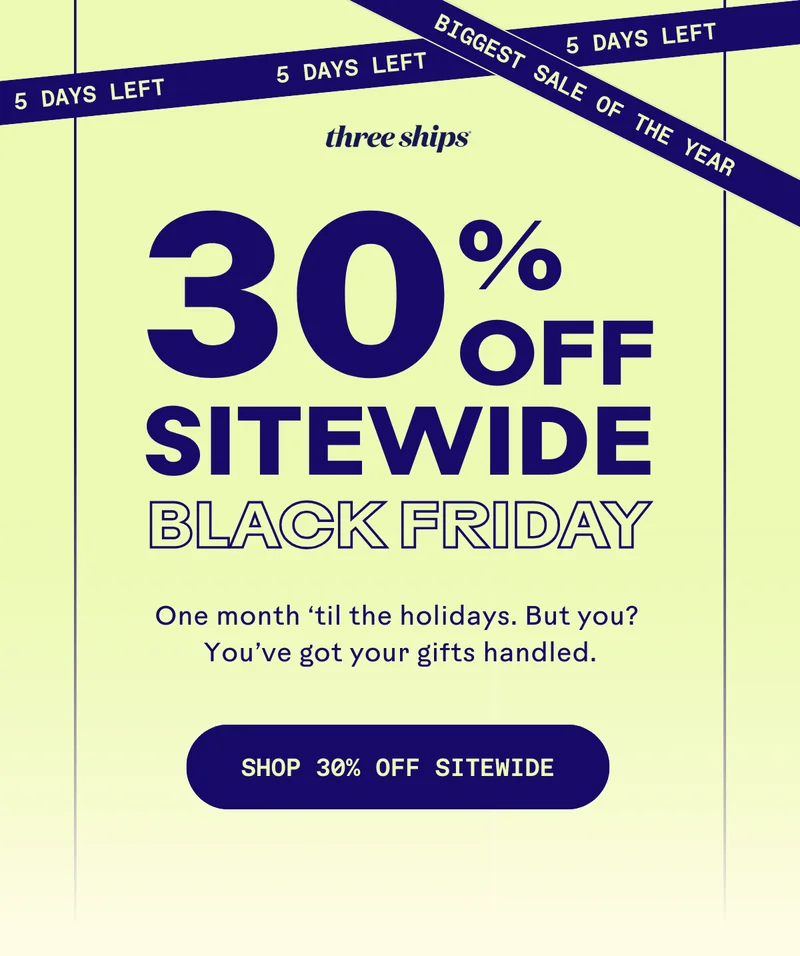 30% Off Sitewide Black Friday. Shop 30% off sitewide.