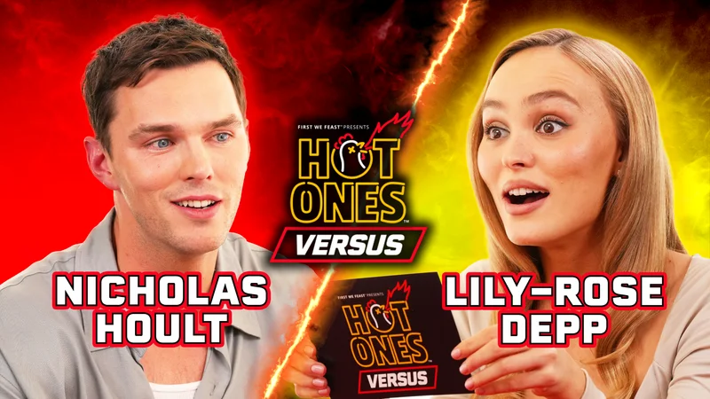 Nicholas Hoult versus Lily-Rose Depp on Hot Ones Versus