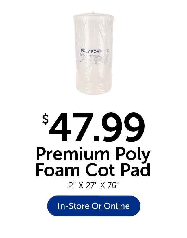 Poly Foam Cot Pad