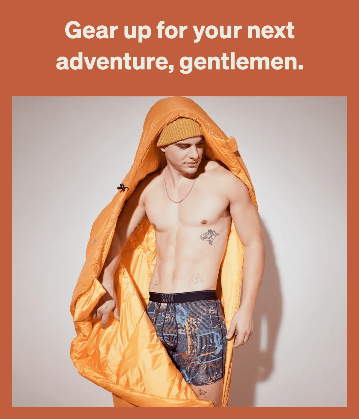 Gear up for your next adventure, gentlemen.