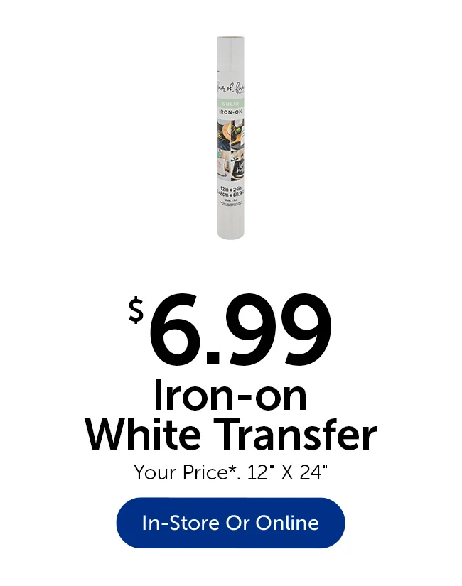 Iron On White Transfer