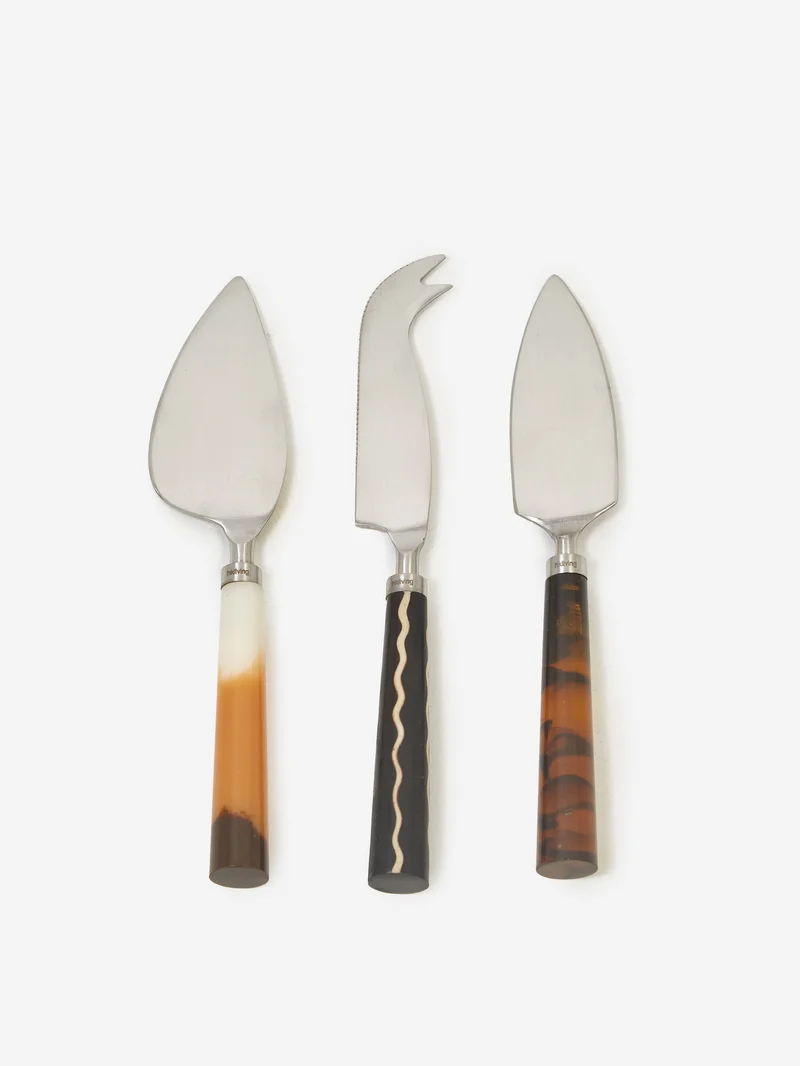 Image of HKLiving Cheese Knives (Set Of 3) - Havana