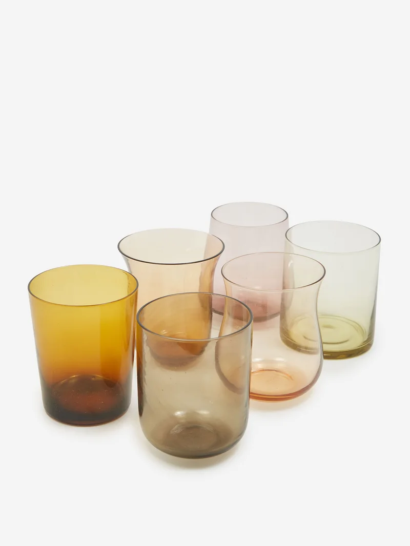 Image of BITOSSI HOME Tumbler (Set of 6) Mixed - Nuance Amber/Pink