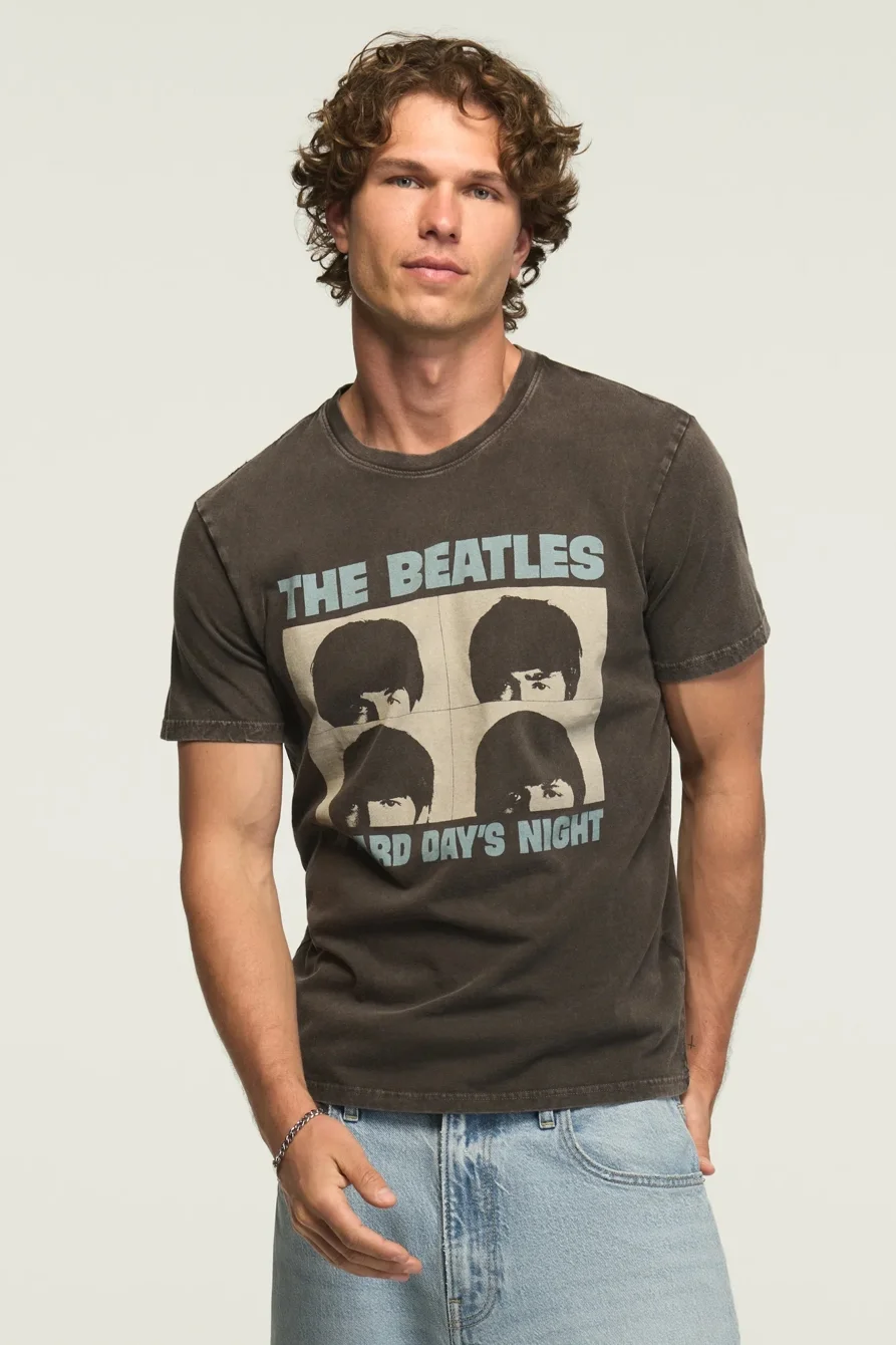 Image of Lucky Brand The Beatles Night Tee - Men's Clothing Tops Shirts Tee Graphic T Shirts in Beluga