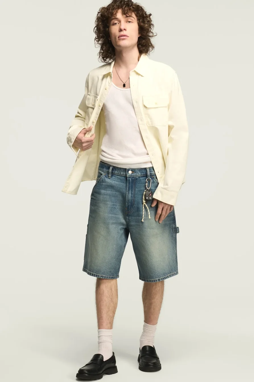 Image of Lucky Brand Baggy Short - Men's Shorts Denim Jean in Quantum Leap