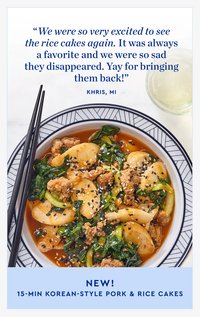 NEW 15-Min Korean-Style Pork & Rice Cakes