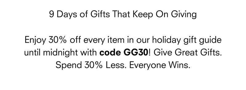Save with code GG30