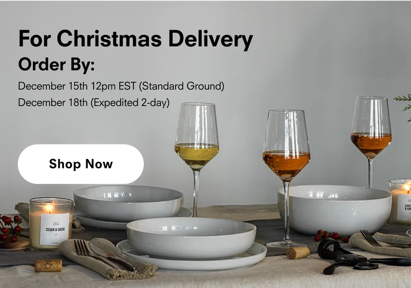 For Christmas delivery order by: Dec 15th 12pm EST (Standard Ground) and Dec 18th (Expedited 2-day)