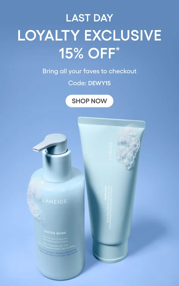 LAST DAY loyalty only, 15% off