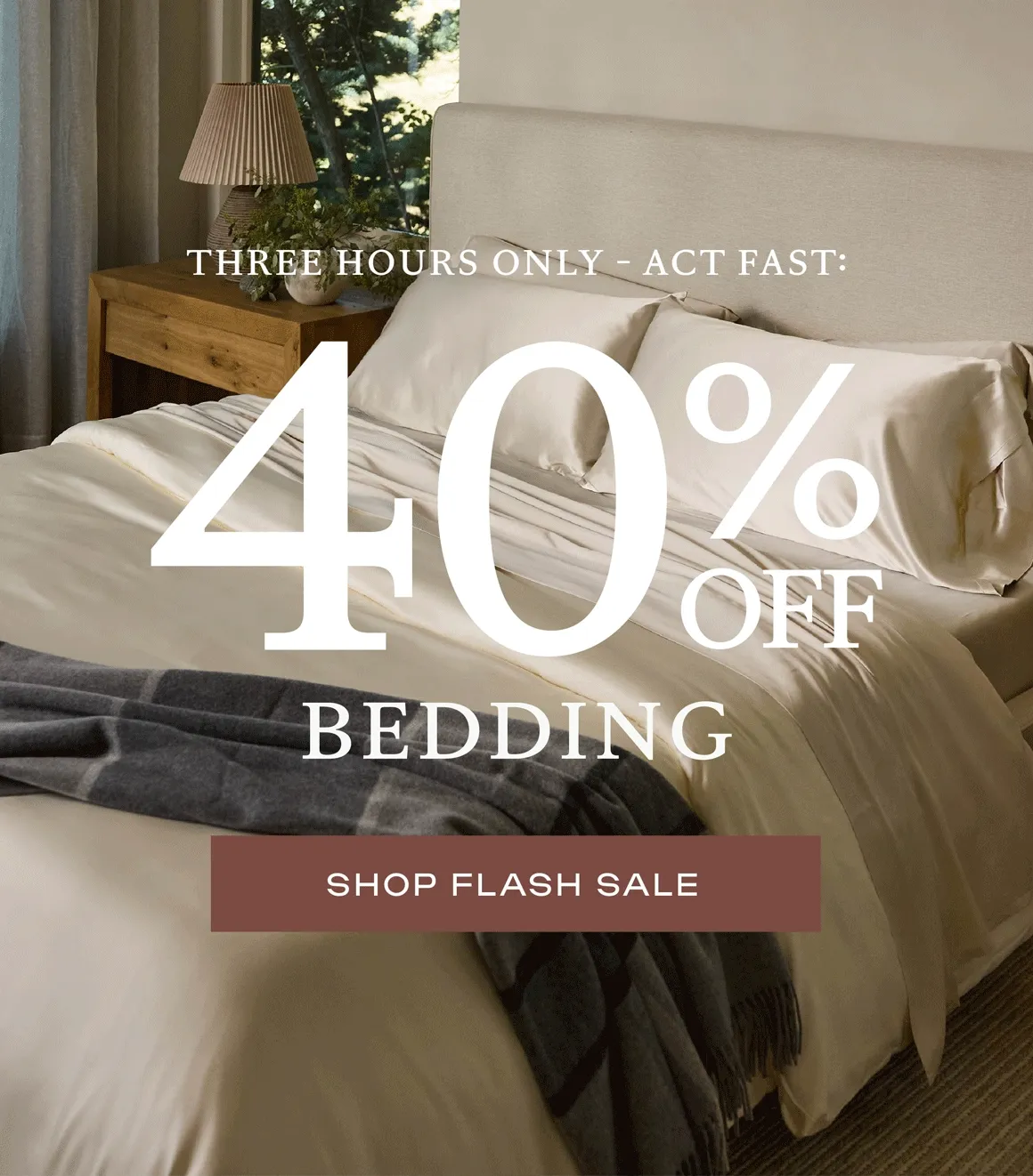 Blink and you'll miss it: 40% Off Bedding For 3 Hours Only!!! Shop Now
