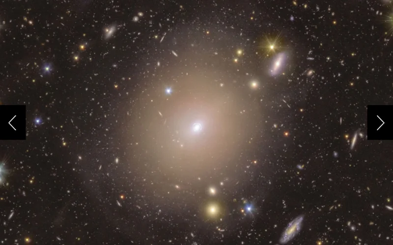 During a testing phase in September 2023, Euclid snapped this image of the galaxy NGC 6505. Further investigation revealed that the telescope had captured a strong gravitational lens called an Einstein ring.
