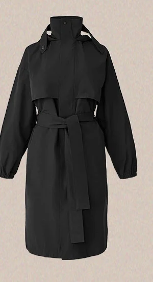 Crinkle On The Move Trench Coat
