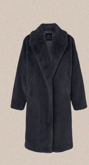Faux Fur Trench Coat