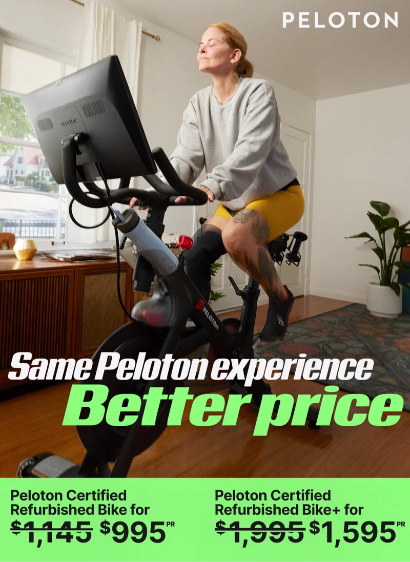 Get a Peloton Certified Refurbished Bike for $995 or a Refurbished Bike+ for $1,595