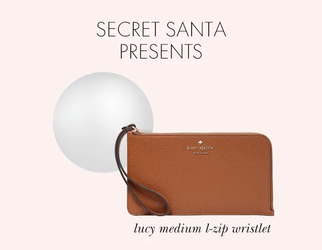 Secret Santa Presents lucy medium L-zip wristlet