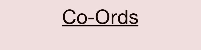 Co-Ords
