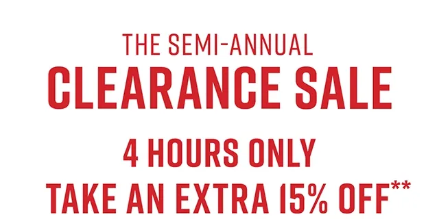 4 Hours Only Take An Extra 15 Percent Off Clearance