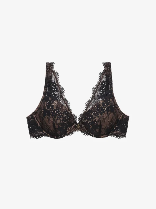 Lace Uplift Plunge Bra