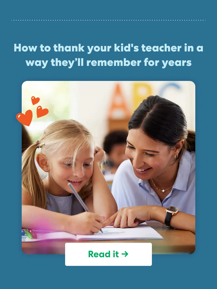 How to thank your kid's teacher in a way they'll remember for years