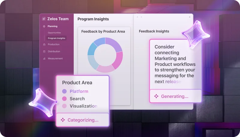 Interface using Airtable AI with purple diamonds