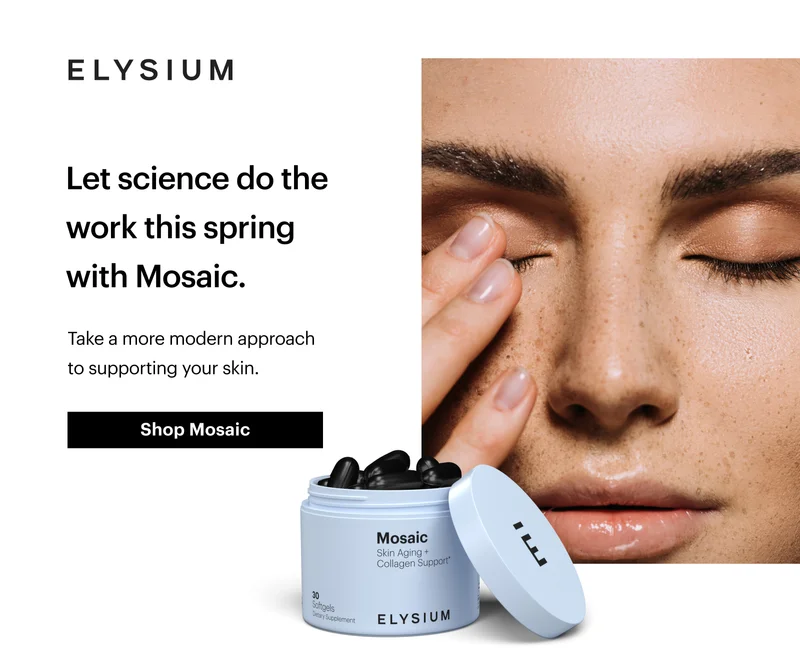 ELYSIUM | Let science do the work this spring with Mosaic. | Take a more modern approach to supporting your skin. | Shop Mosaic