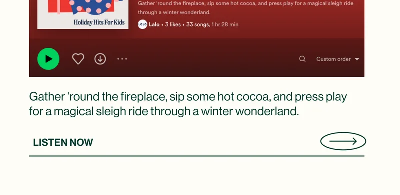Gather 'round the fireplace, sip some hot cocoa, and press play for a magical sleigh ride through a winter wonderland.