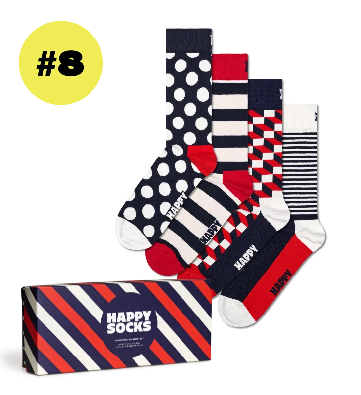 4-Pack Classic Navy Socks Gift Set