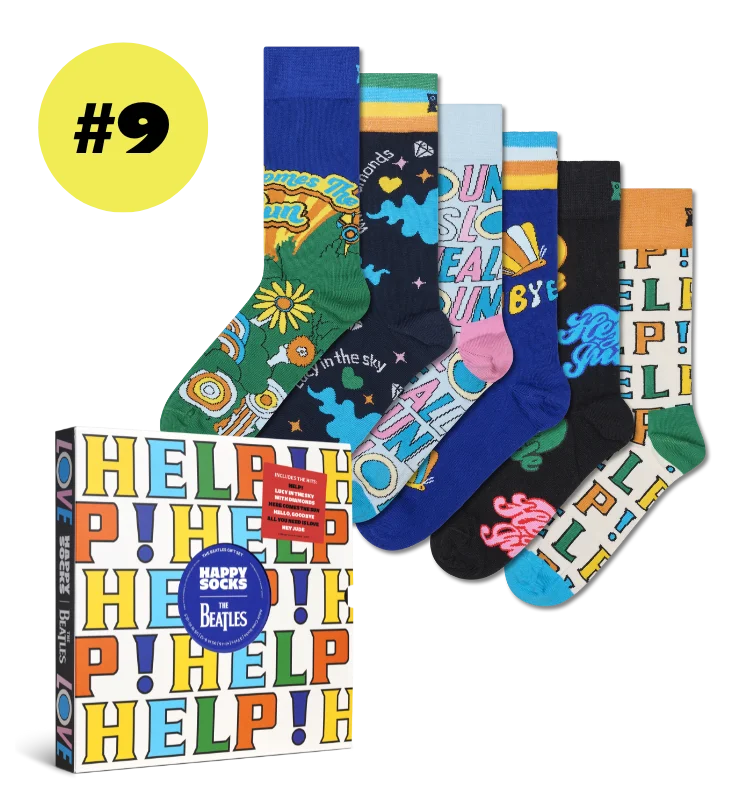 The Beatles 6-Pack Socks Gift Set