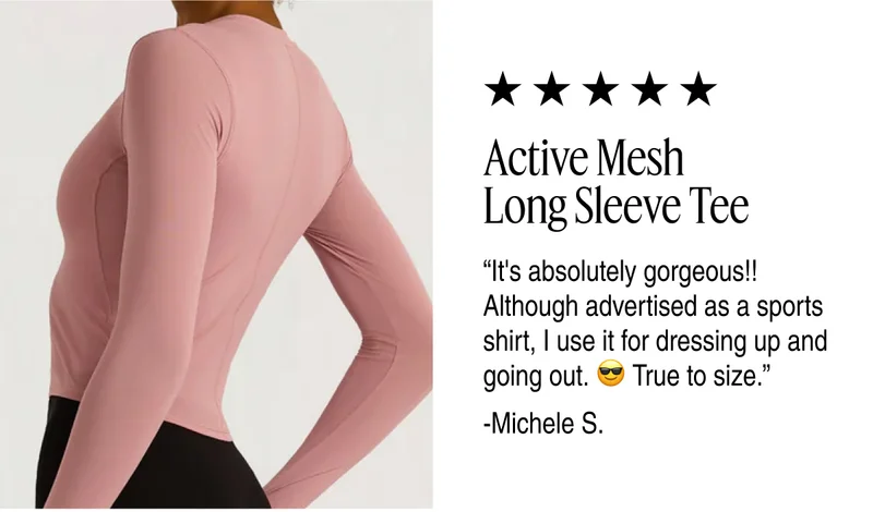 Active Mesh Long Sleeve Tee