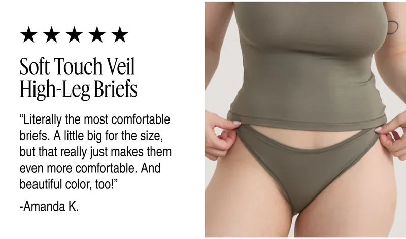 Soft Touch Veil High-Leg Briefs