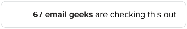 Join the email geeks checking this out
