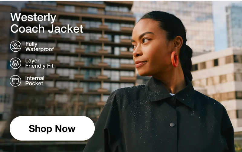 Westerly Coach Jacket. Fully Waterproof, Layer Friendly Fit, Internal Pocket. Shop Now.