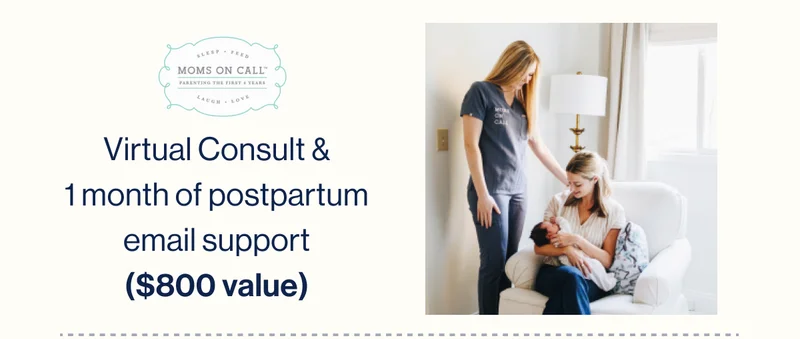 MOMS ON CALL. Virtual Consult & 1 month of postpartum email support ($800 value)