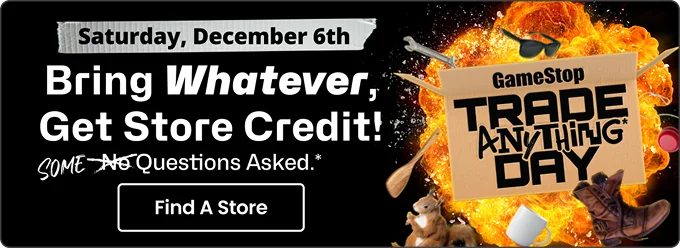 Saturday, December 6th | Bring Whatever, Get Store Credit! | Some (no) Questions Asked.* | Find A Store