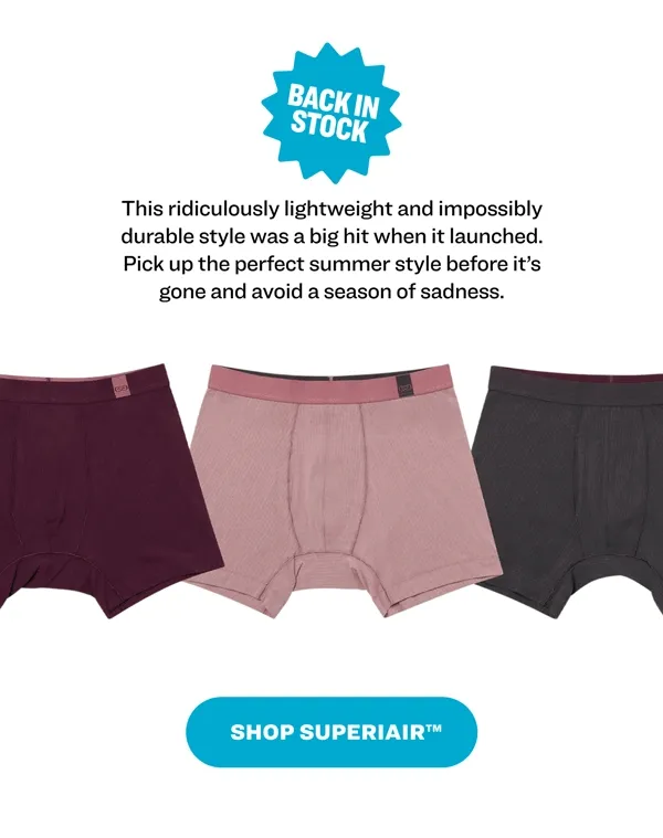 This ridiculously lightweight and impossibly durable styles was a big hit when it launched. Pick up the perfect summer style before it’s gone and avoid a season of sadness.