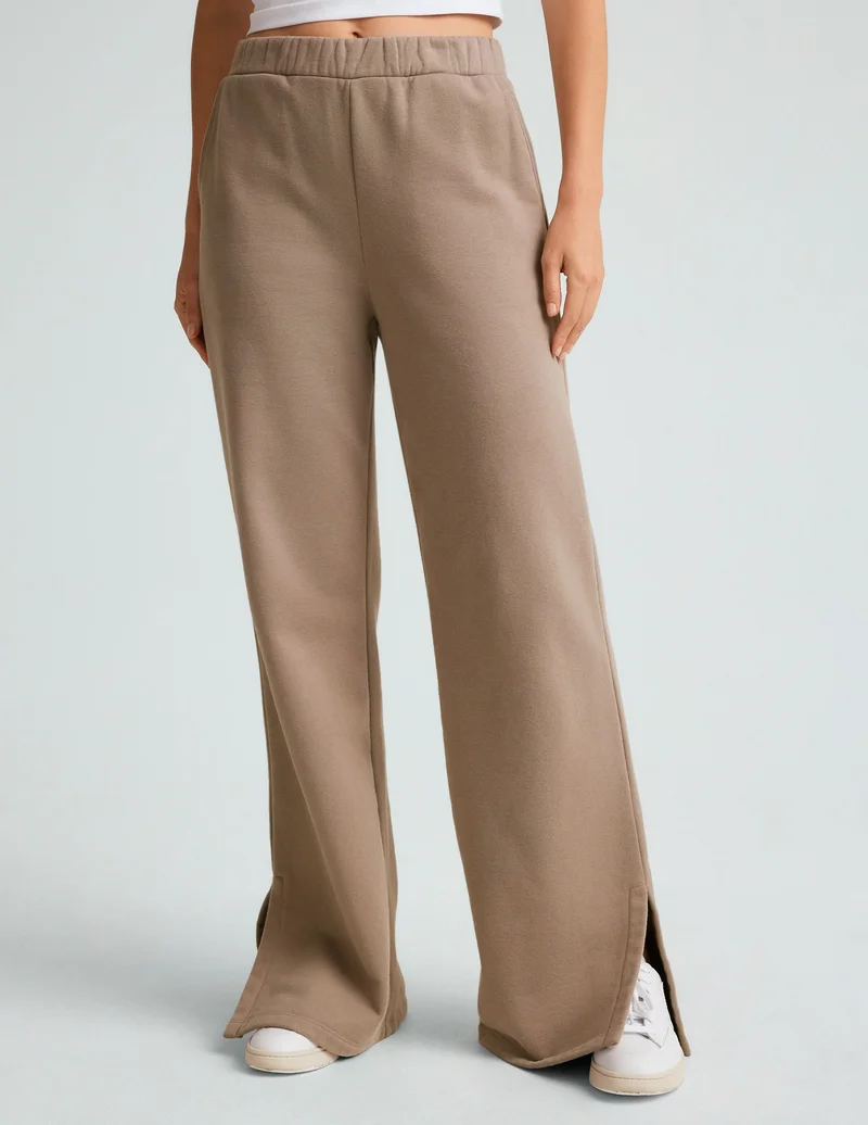 Image of Open Ended Mid Rise Wide Leg Pant