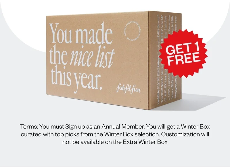 Terms: You must Sign up as an Annual Member. You will get a Winter Box curated with top picks from the Winter Box selection. Customization will not be available on the Extra Winter Box