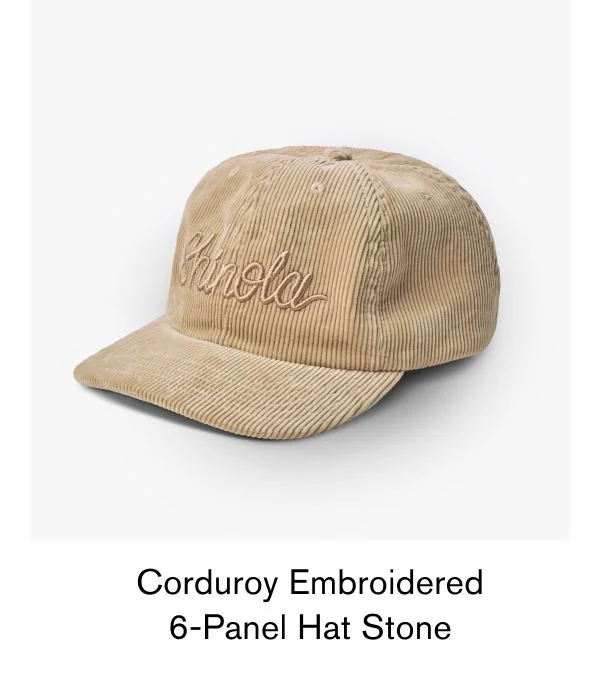 Corduroy Embroidered 6-Panel Hat Stone