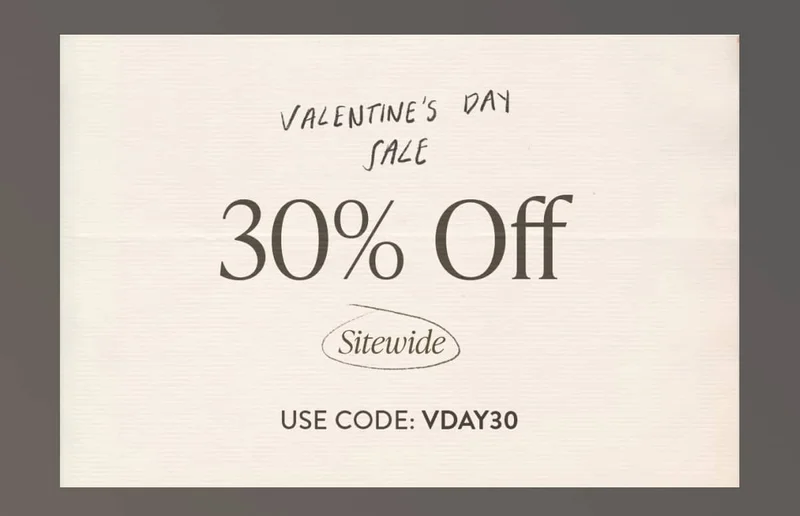 Valentines Day Sale | 30% off
