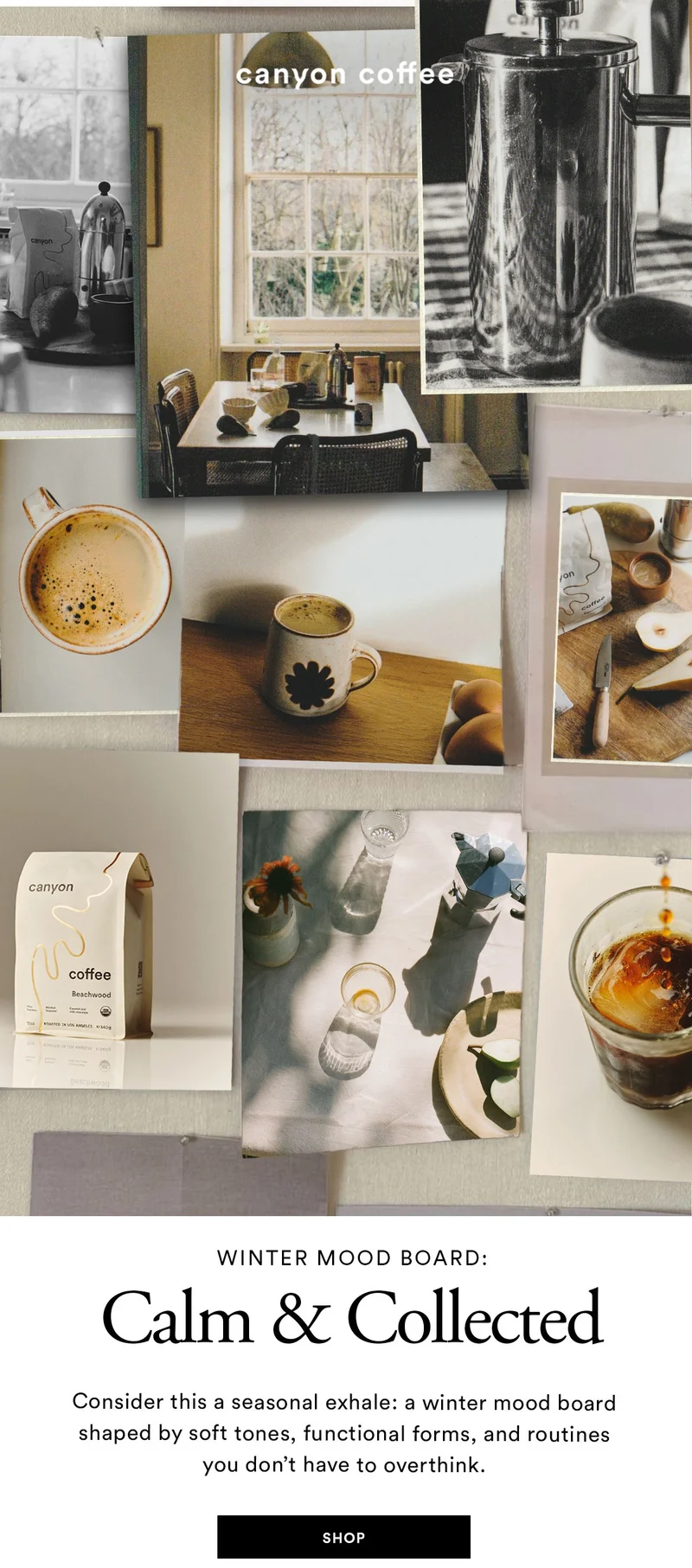 Winter Mood Board: Calm and collected