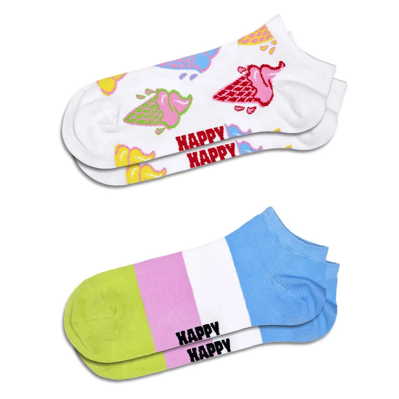 2-Pack Ice Cream & Stripe Low Socks