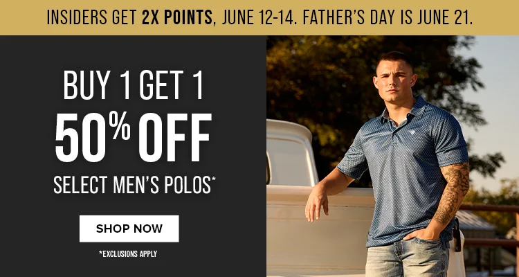 BOGO 50% Off Select Men's Polos for Father's Day!