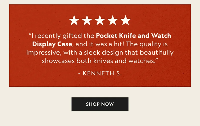 Pocket Knife and Watch Display Case