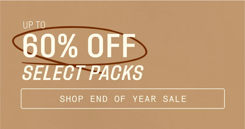 up to 60% select packs