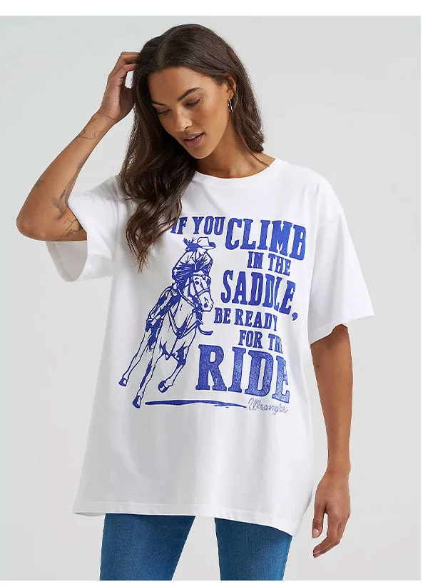 Women's Ready For The Ride Oversized Tee
