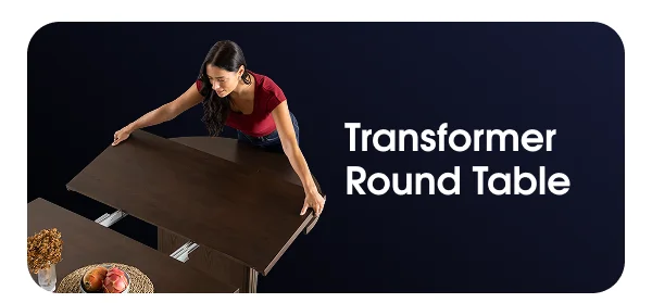 Round extendable dining sets