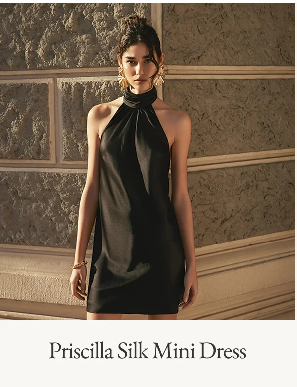 Priscilla Silk Mini Dress >